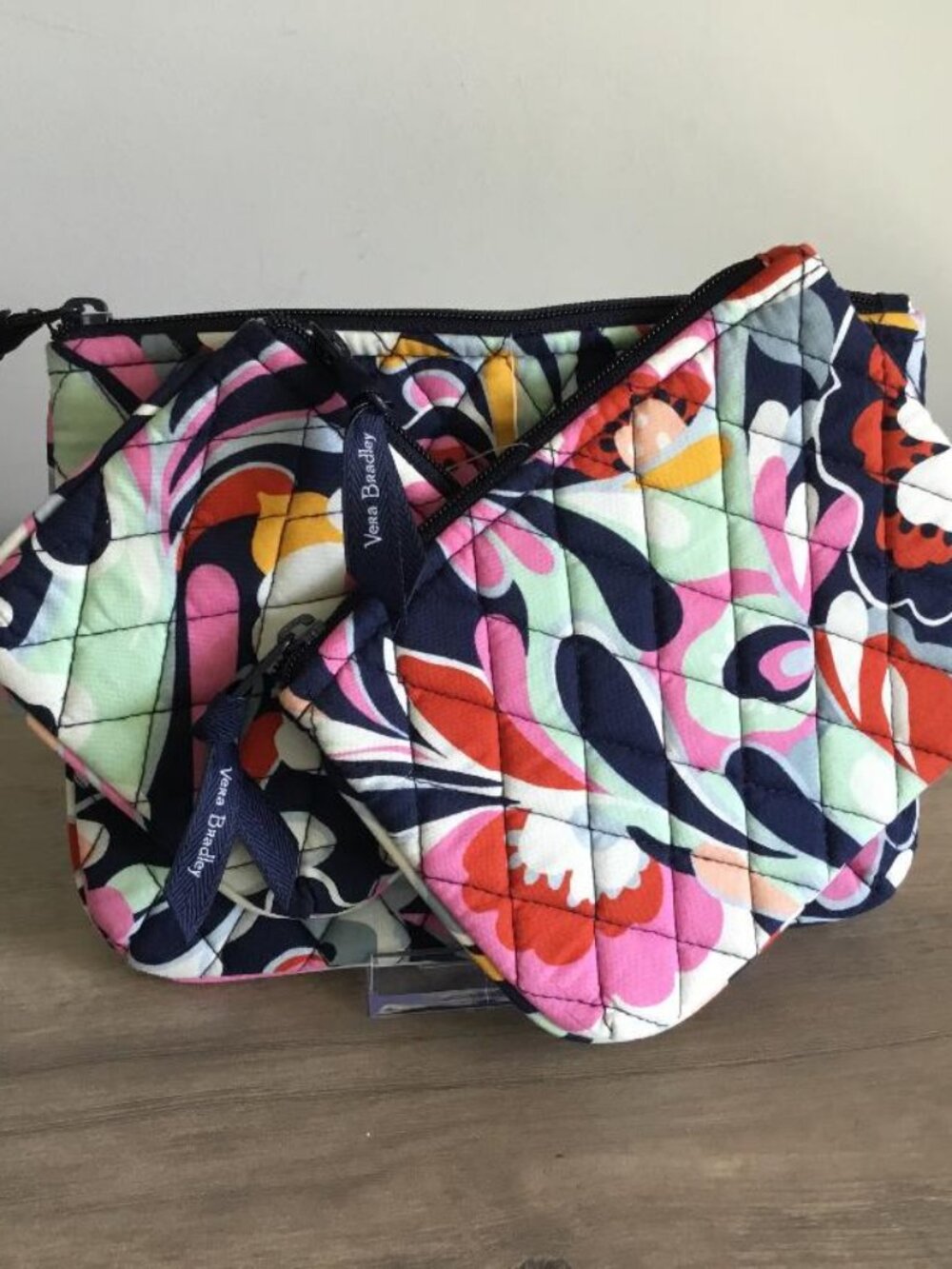Set of 3 Sizes of Bags Vera Bradley Mod Paisley Pattern for Home or Travel NWT